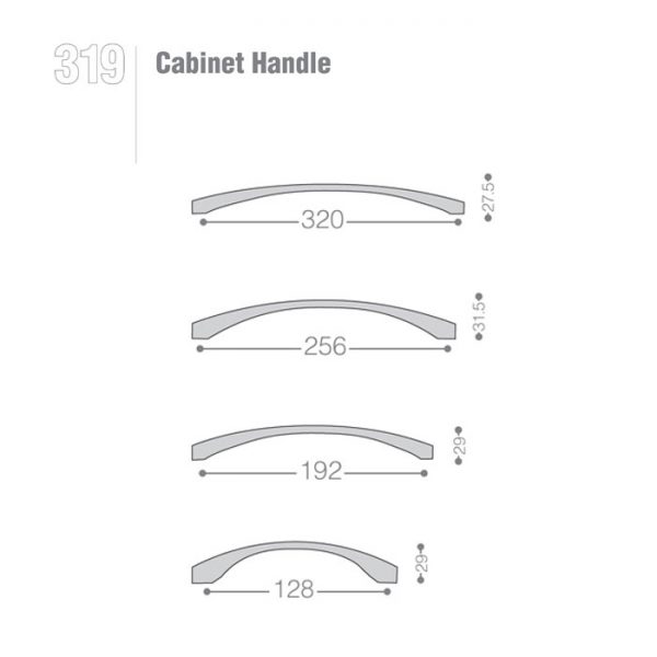 نقشه خطی دستگیره کابینتی کد319 بهریزان